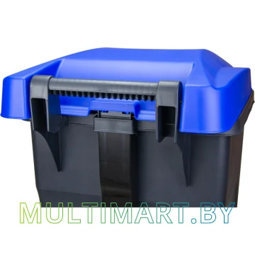 Контейнер для мусора Idea с педалью 60 л М2398 (черный/синий) картинка 5